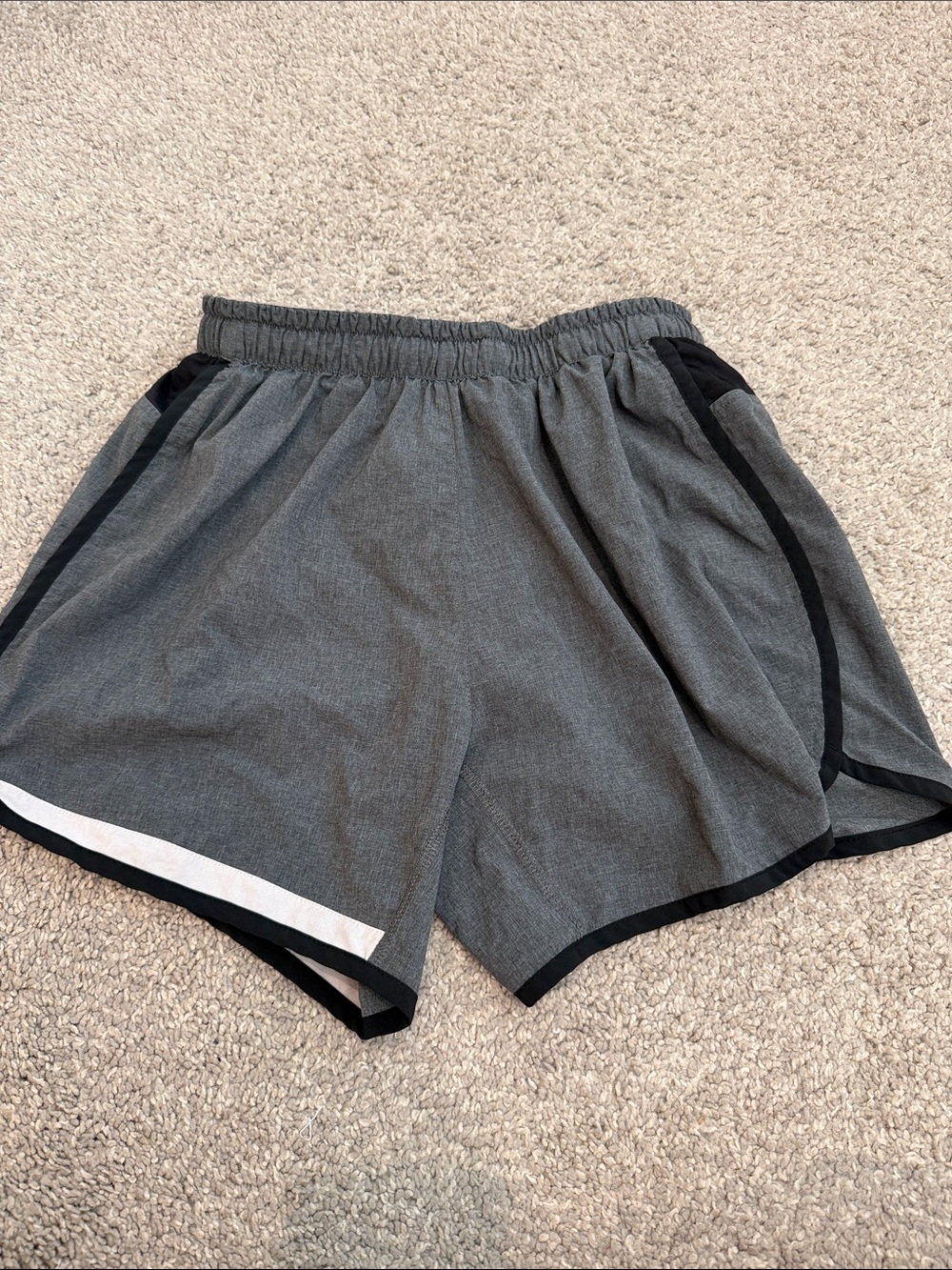 Men's Gray Athletic Running Shorts with Contrast Trim RABBIT